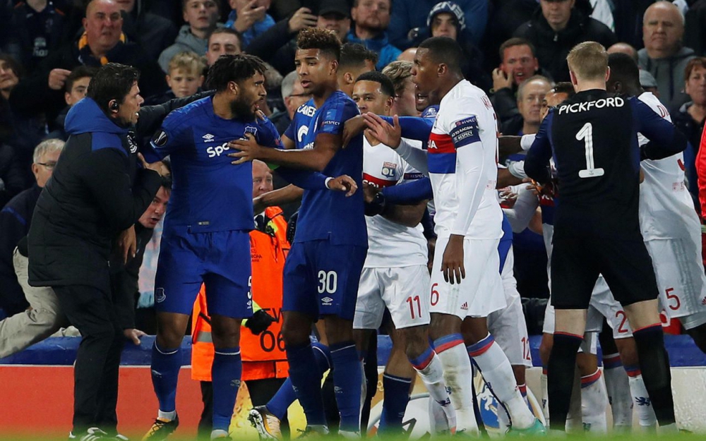 bagarre Everton-Lyon